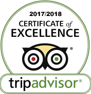 Trip Advisor Certificate of Excellence - 2017/2018